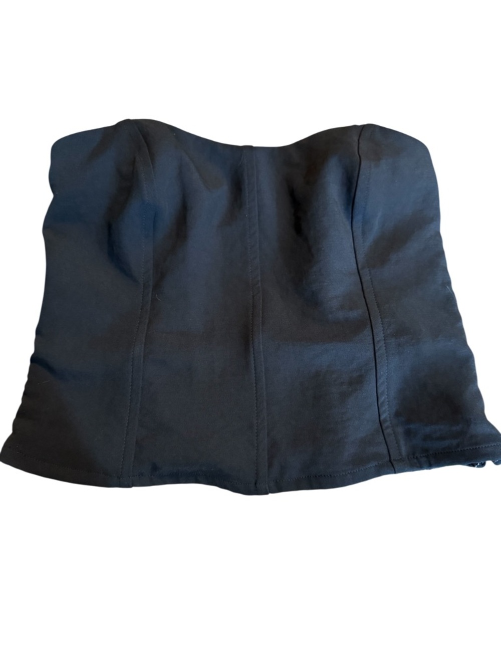 Abercrombie & Fitch Black Strapless Boned Corset Tube Top Size Medium Y2K - Picture 3 of 14